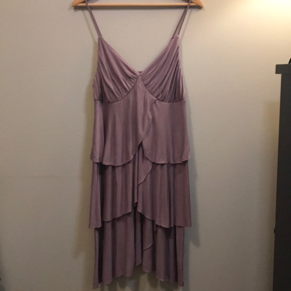 Lavendar Go International ruffled jersey dress